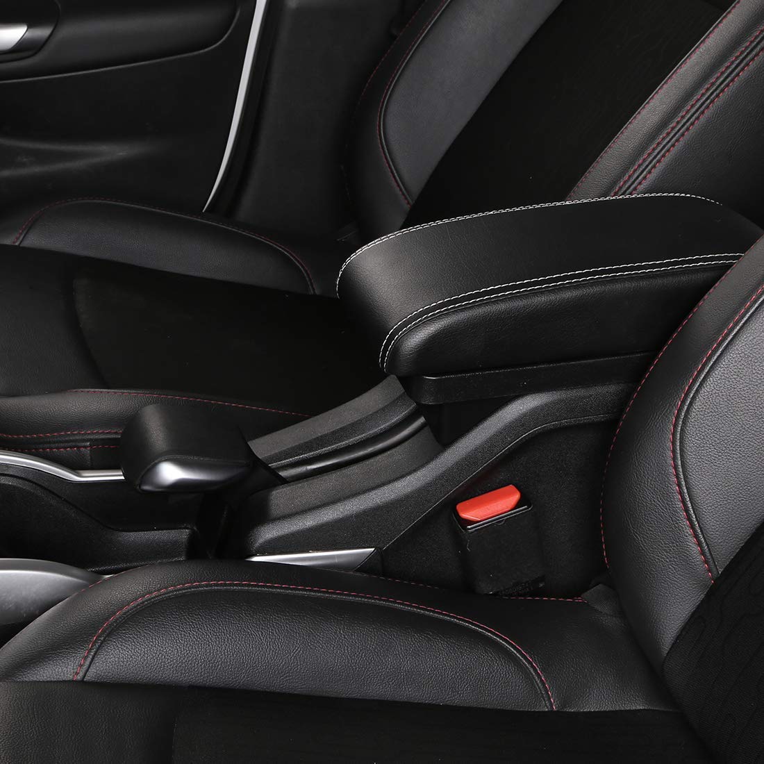 YJYWZH Accoudoirs pour Peugeot 2008 Accoudoir Couche Double Boîte d'accoudoir Consoles Stockage Boîte Années d'adaptation 2012-2018(Blanc)