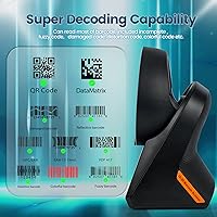Vista 5 de OBZ Escáner de código de barras QR 2D omnidireccional, lector de plataforma de escritorio USB manos libres para códigos 1D/2D, detección automática