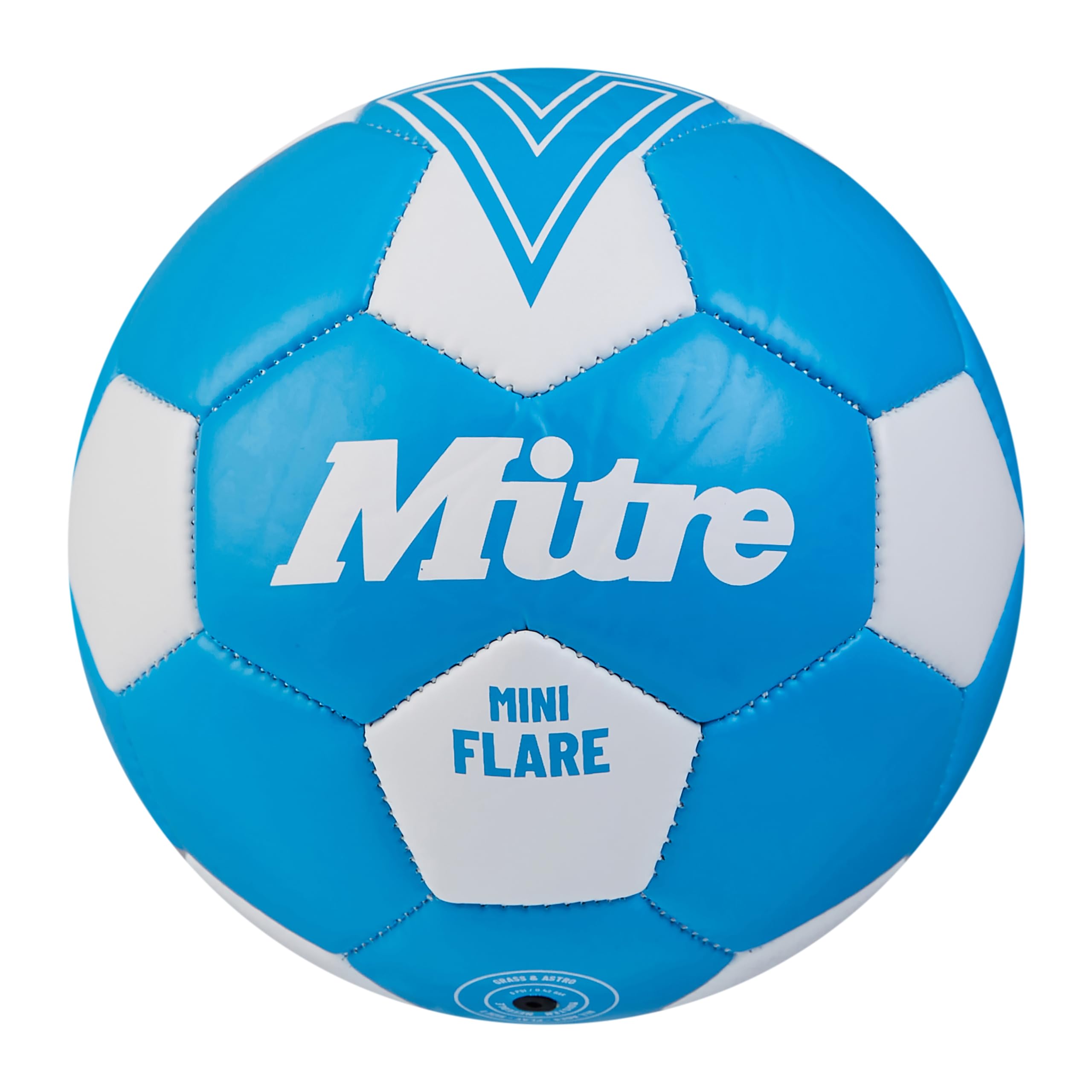 Mitre Flare Recreational Football | Football Gift | Perfect for Kids, Fluo Blue/White, Mini