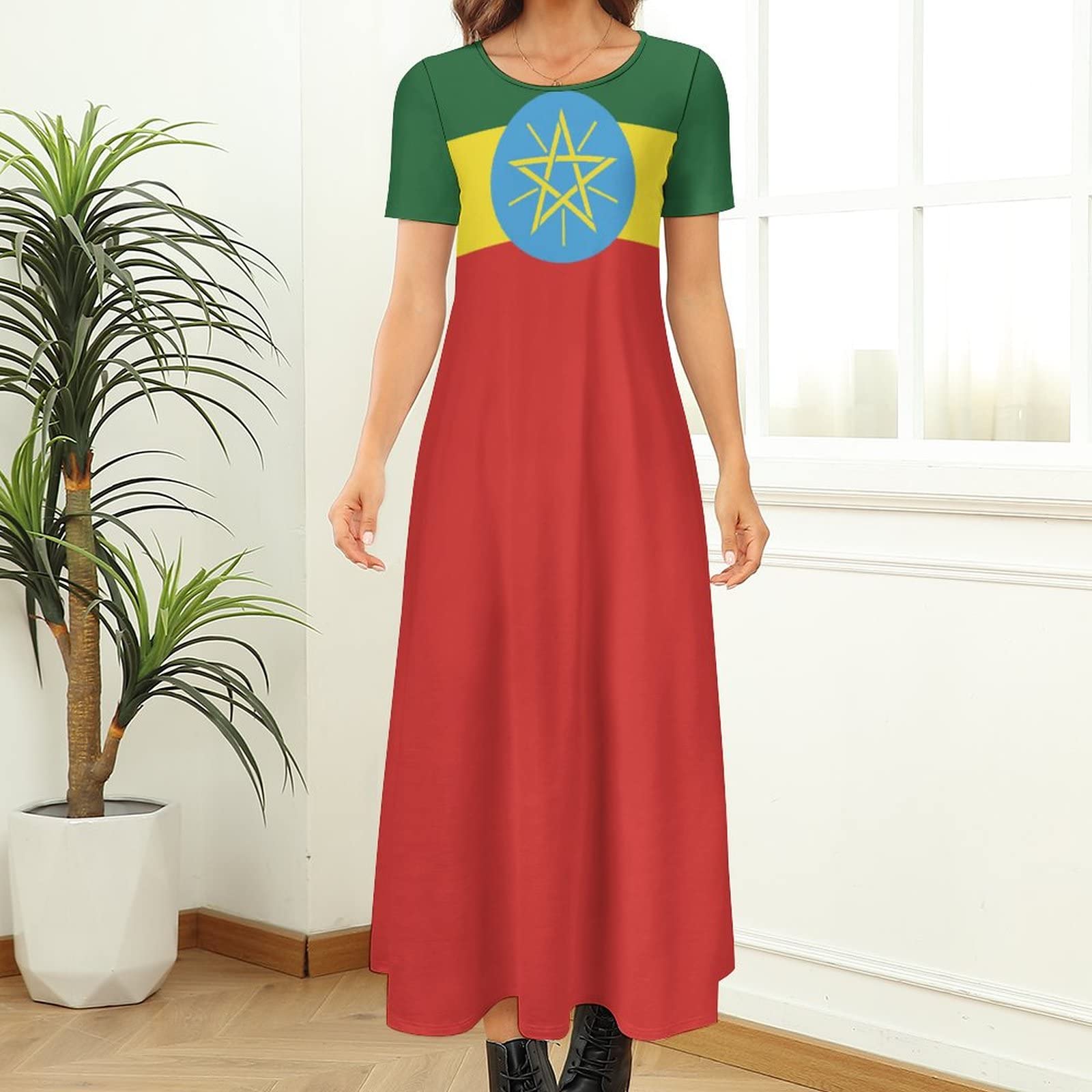 princess dress fashion show Orange Embroidery Elegant Habesha Dress,Ethiopian Culture L main image 1