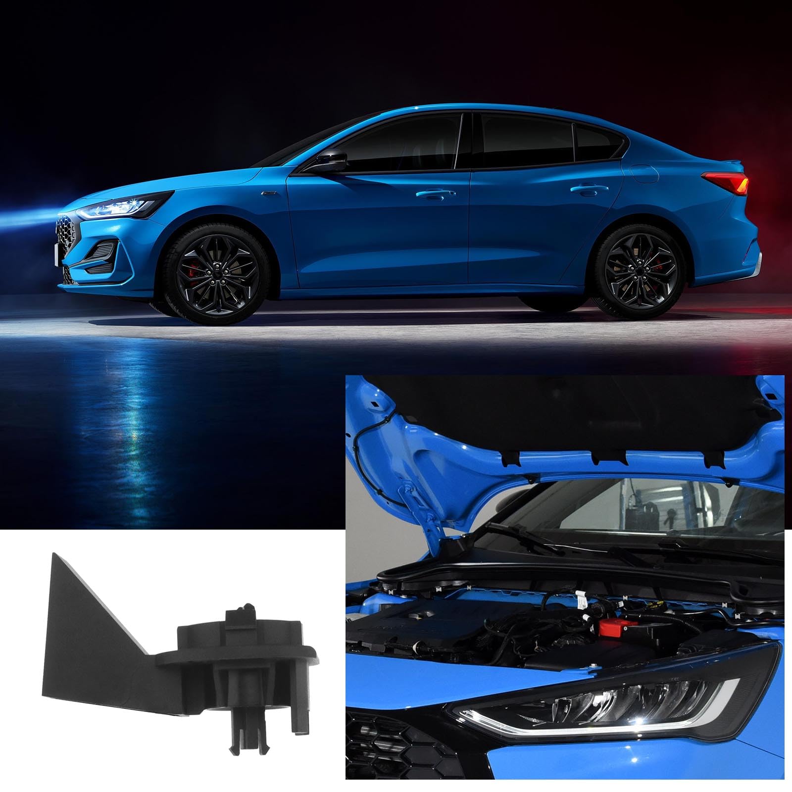 Kit Réparation Loquet Capot + Barre De Connexion ABS Pour Ford Focus 2005-2007 - Remplacement Verrou Moteur Fiable