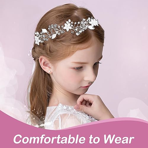 Miniatura 5 de Tocado para niña de las flores, accesorios para el cabello para boda, primera comunión