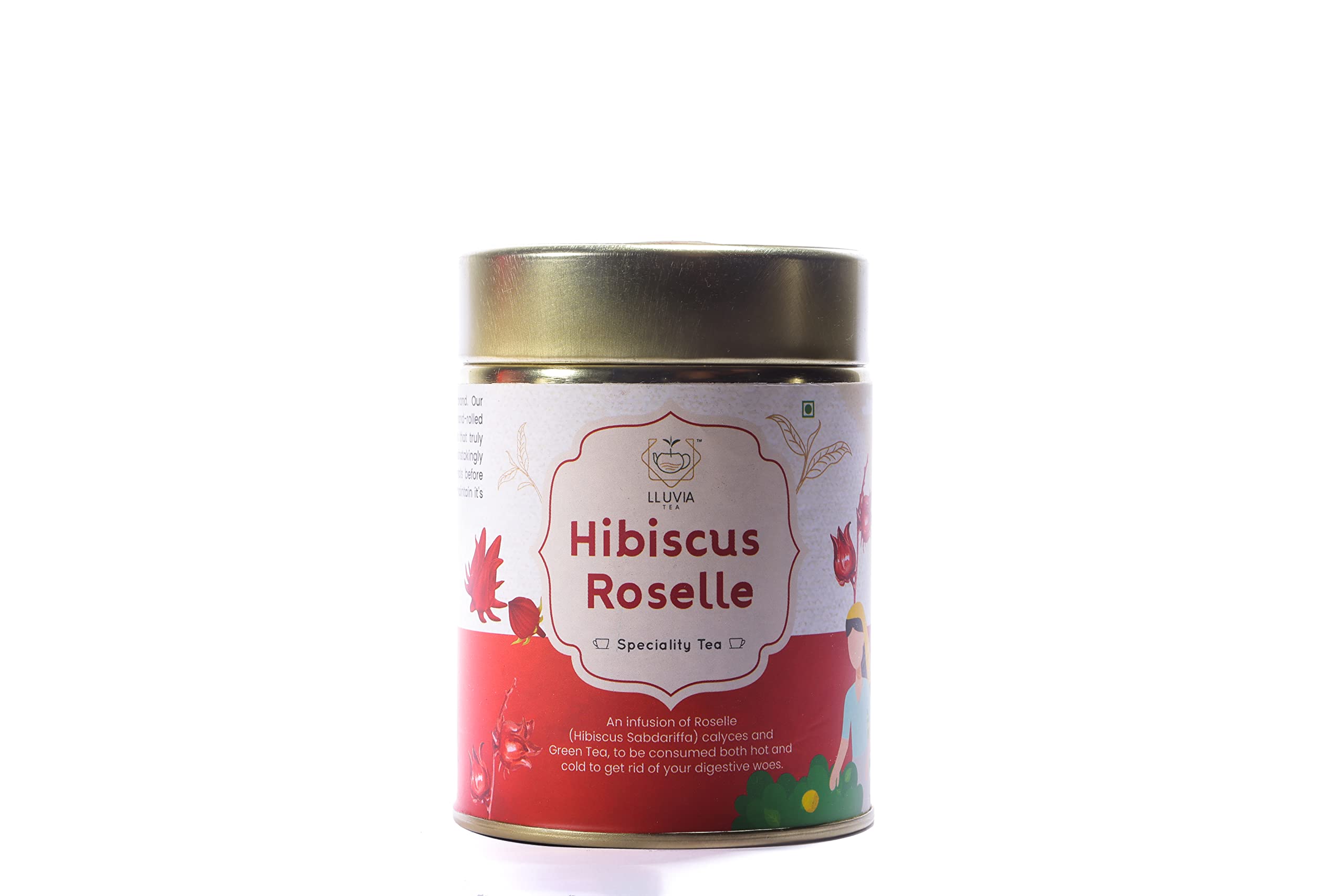Roselle Tea for Hot and Cold Hibiscus Sabdariffa Flower Roselle Tea for Digestion Speciality Tea, 50 grams