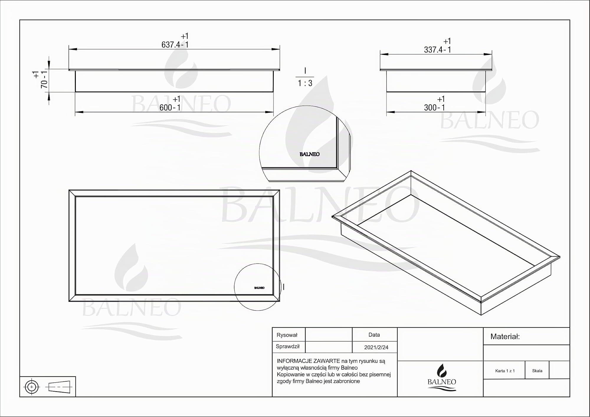 WALL-BOX ONE Nicho de Ducha de Acero Inoxidable Cobre 60x30x7cm, Nicho de Ducha de Pared, Cobre, Impermeable, Instalación de Nicho Flexible, Nicho para Utensilios de Baño, Sin Azulejos