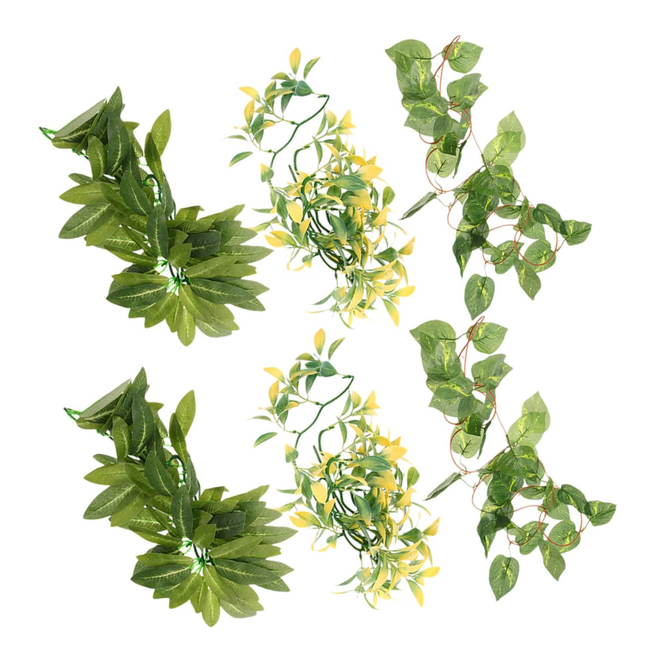 Milisten 6piezas Plantas para Reptiles de Plástico para Decorar Terrarios Enredaderas Artificiales Colgantes para Acuarios de Reptiles Decoración para Terrarios de Serpientes