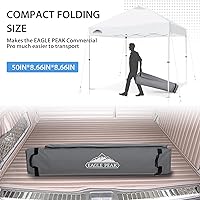 Vista 7 de EAGLE PEAK Tienda de campaña comercial resistente de 10 x 10 pies, refugio industrial instantáneo con 100 pies cuadrados de sombra (blanco)