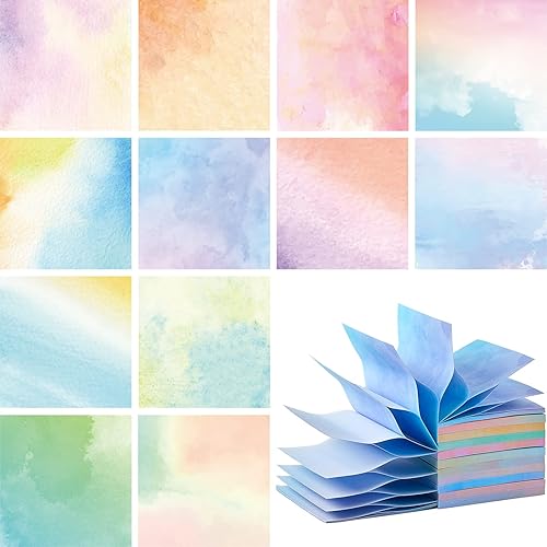 Bloc de notas adhesivas emergentes con temática de acuarela, notas adhesivas adhesivas de 3 x 3, notas adhesivas fáciles de publicar para el hogar,