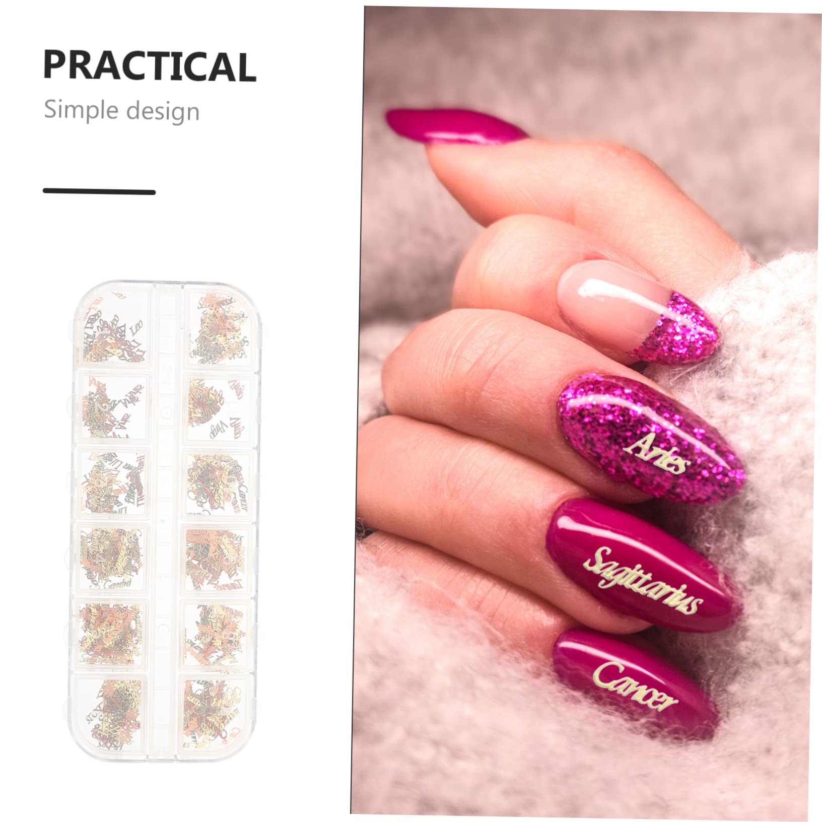 FRCOLOR Charms De Nail Art Pour Décoration Des Symboles Accessoires Créatifs Pour Manucure Coffret Élégant