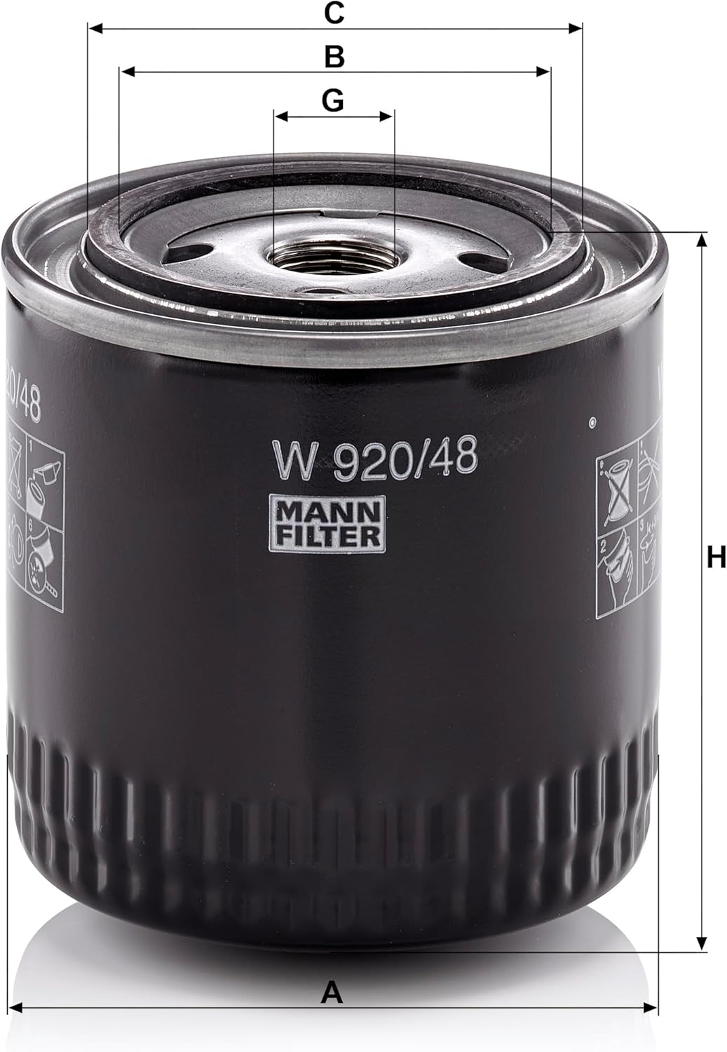 Mann Filter W920/48 Spin-On Oil Filter