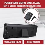 MMKGG Large Digital Wall Clock(1.5CM Number), 42CM LED Wall Clock with Date and Temperature, Count Up/Down Timer with Remote Control, Adjustable Brightness Alarm Clock