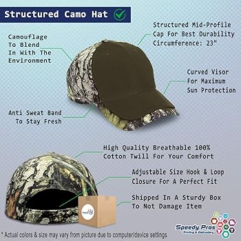 Camo Baseball Cap Squirrel Hunter Embroidery Cotton Hats for Men