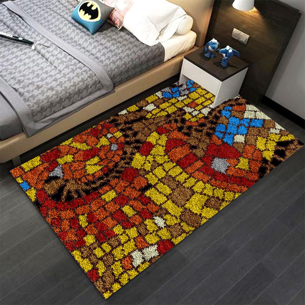 Kit de alfombra con gancho de pestillo para adultos, kit de costura para principiantes con gancho de pestillo, kit de manualidades para decoración del hogar