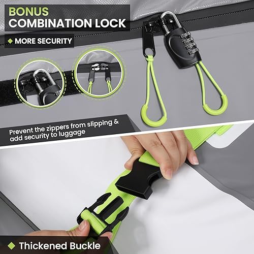 Miniatura 4 de Sailnovo Bolsa de techo para automóvil, 21 cubos, bolsa de carga impermeable para la mayoría de vehículos consin portaequipajes con correa,