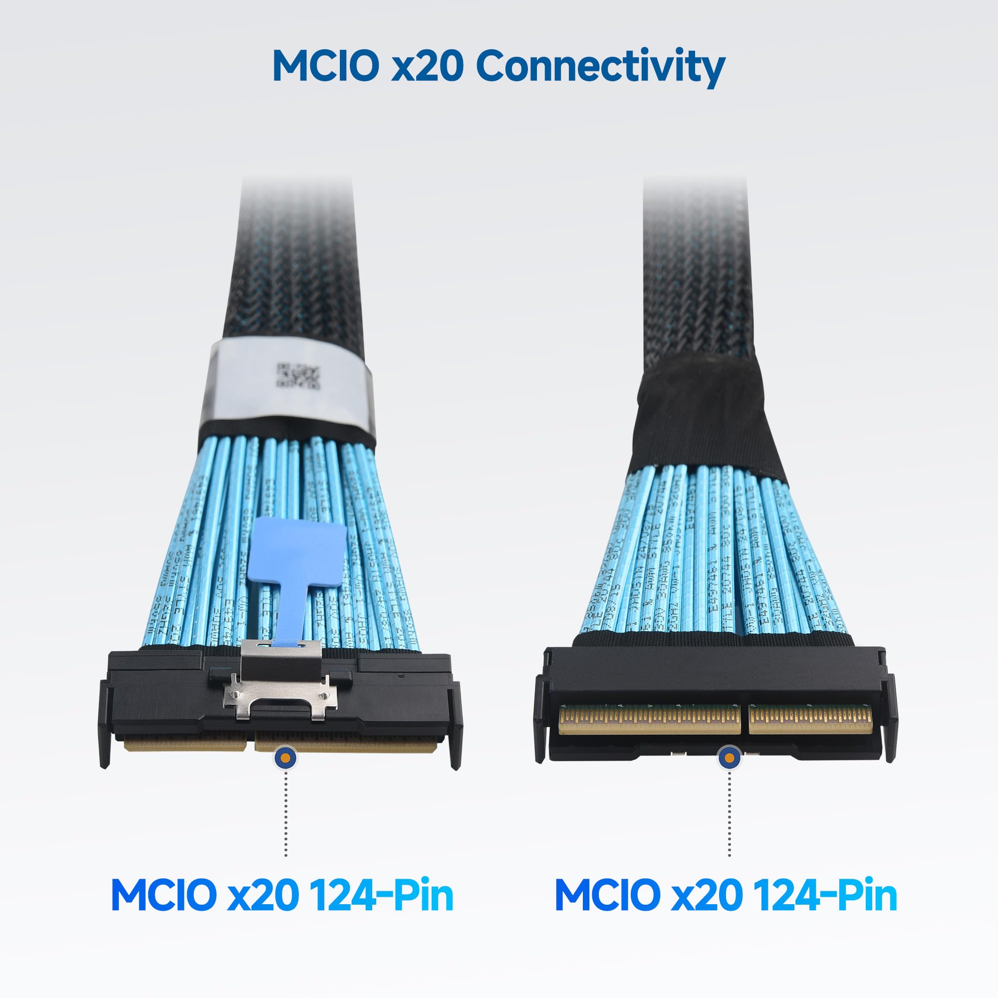 Cable Matters Cavo MCIO x24 a 148 pin (cavo MCIO), 0,85 m, supporta PCIe Gen5, SFF-TA-1016 Mini Cooledge IO Cable