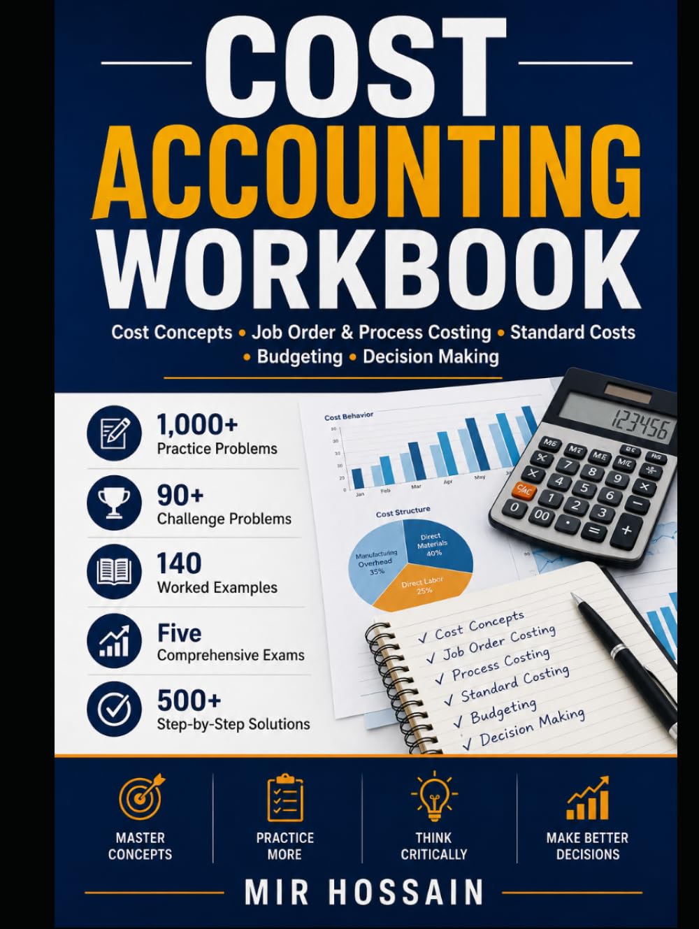 COST ACCOUNTING WORKBOOK Cost Concepts Job Order & Process Costing Standard Costs Budgeting Decision Making: 1,000+ Practice Problems 90+ Challenge Problems 140 Worked Examples Five Comprehensive Exam