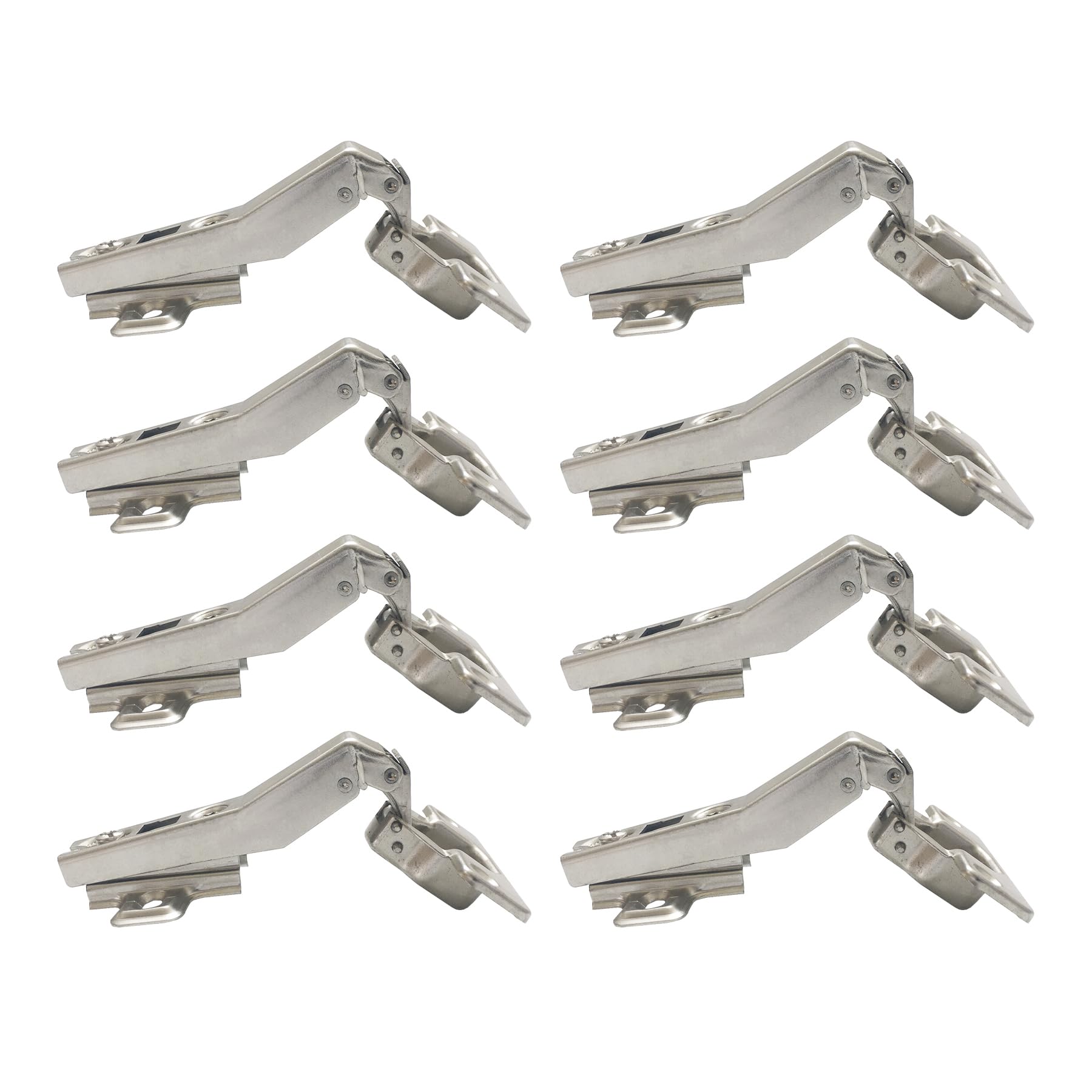 LIKERAINY 45 Degree Hinge Ø 35mm Without Damper for Special Corner Door Hinges for Cabinet Cupboard Wardrobe Folding Angular Doors Pack of 8