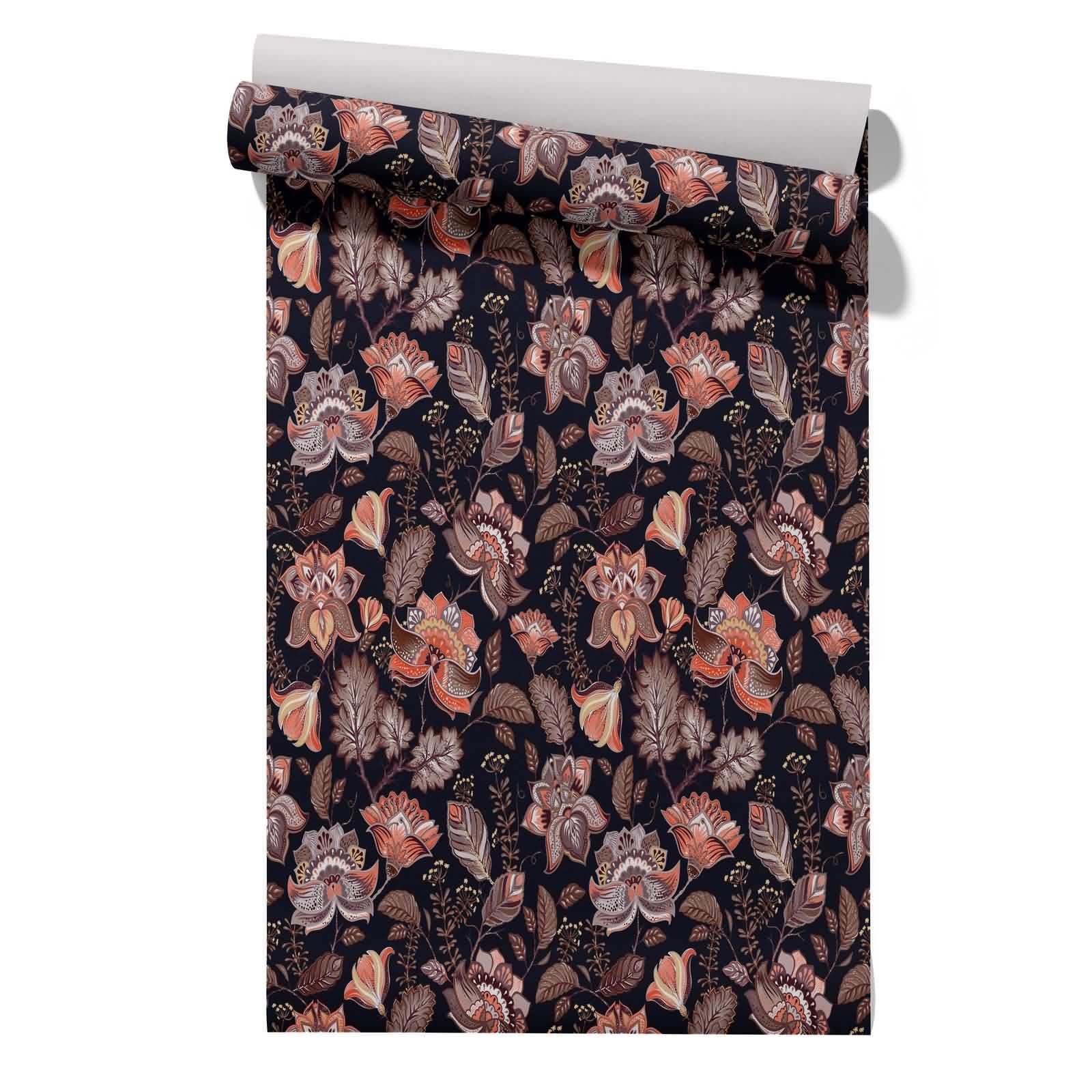 CEVAN Bedroom Wallpaper for Boys Walls Ethnic Patterns Retro Washable Bathroom UK Papers Multi Purpose Peel and Stick Wallpaper 45x300cm