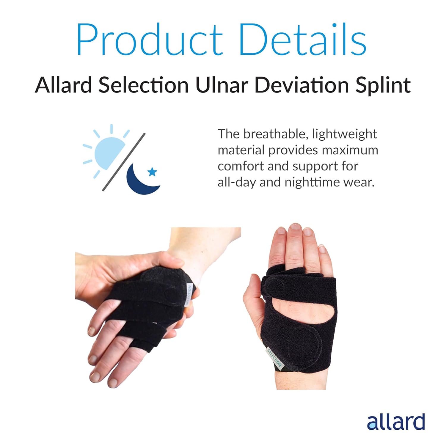 Allard Selection Ulnar Deviation Splint (Right, Medium 7.5" - 8.75")