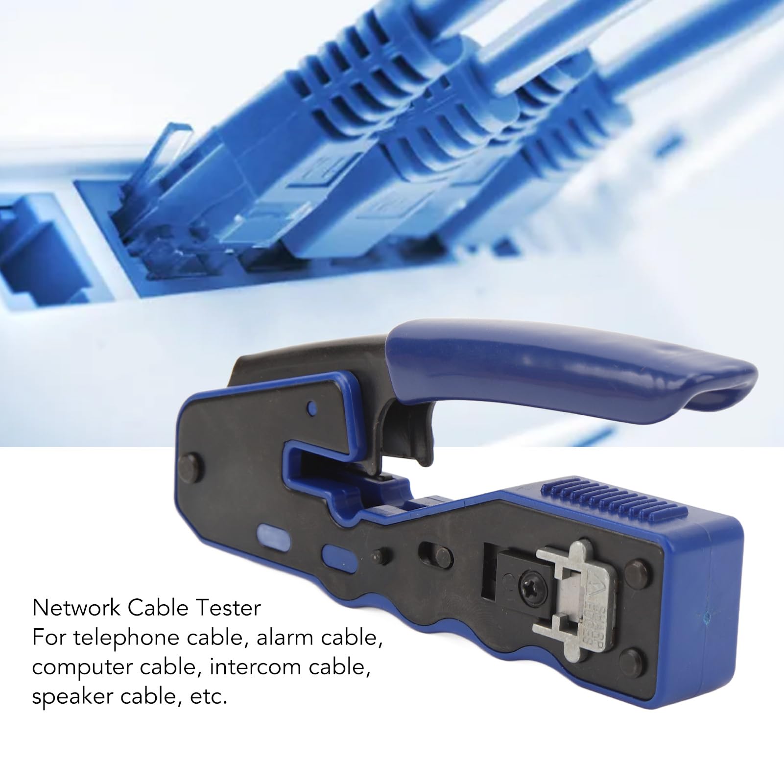 Testeur de câble réseau RJ45, Kit d'outils de sertissage, dénudeur de fil avec 50 connecteurs de passage