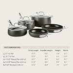 All-Clad HA1 Hard Anodized Nonstick Pots and Pans Set Non Stick Cookware Sets, Cooking Pots and Pans, Oven Broiler Safe 500F, Black