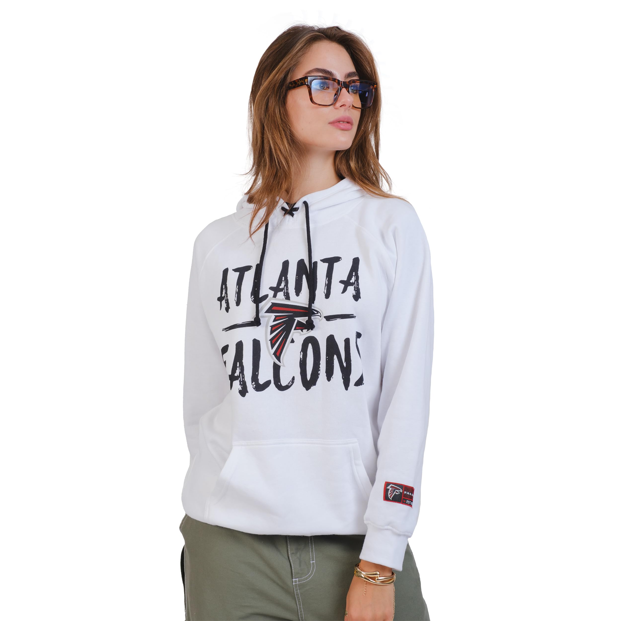 Ultra Game Women's NFL Official Super Soft Tie Neck Hoodie Sweatshirt