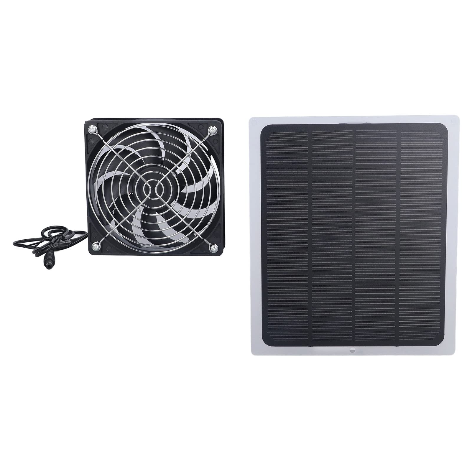 Ventilateur Solaire 6W Kit Ventilation Poulailler Panneau Solaire Étanche Grille Protection