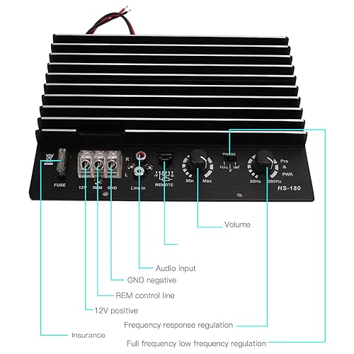 Miniatura 5 de Negro 12 V Amplificador de Coche 1000 W Audio Subwoofer Amplificador de Potencia Multi para Automóvil