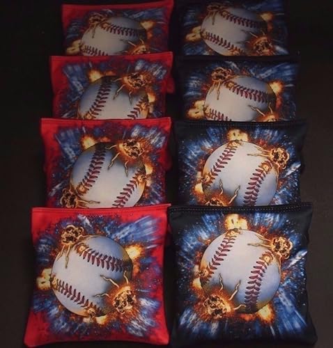 BackYardGamesUSA Home Run B249 - Bolsas de Cornhole Reglamentarias con Fire 8