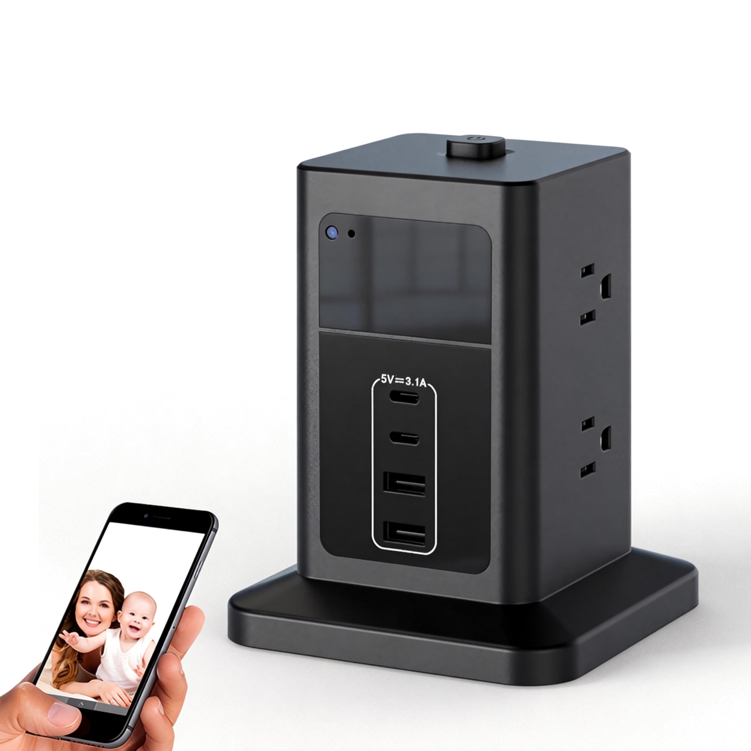 AX NANNY CAM Power Strip Camera 4K HD