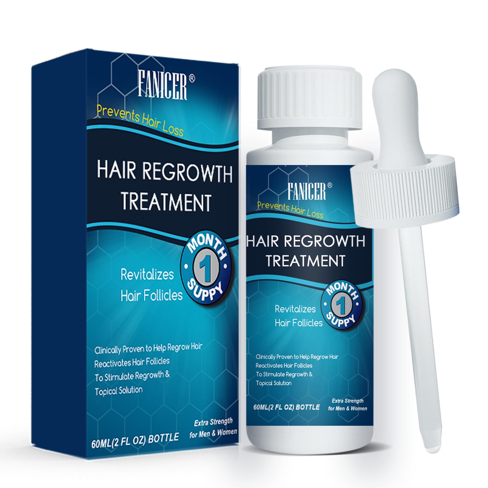 60 ml Serum crescita dei capelli, anti-perdita dei capelli peruomini e donne - Stimola il ricrescimento, nutre lo scalpe