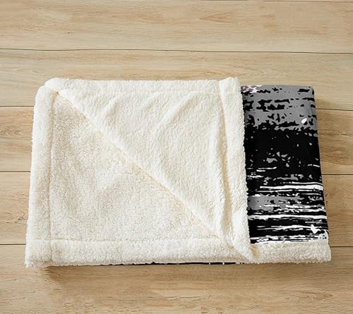 Miniatura 3 de Manfei Manta abstracta moderna de arte abstracto para sofá, rosa, negro, gris, estilo grunge, manta para niños y niñas, manta de forro polar suave y