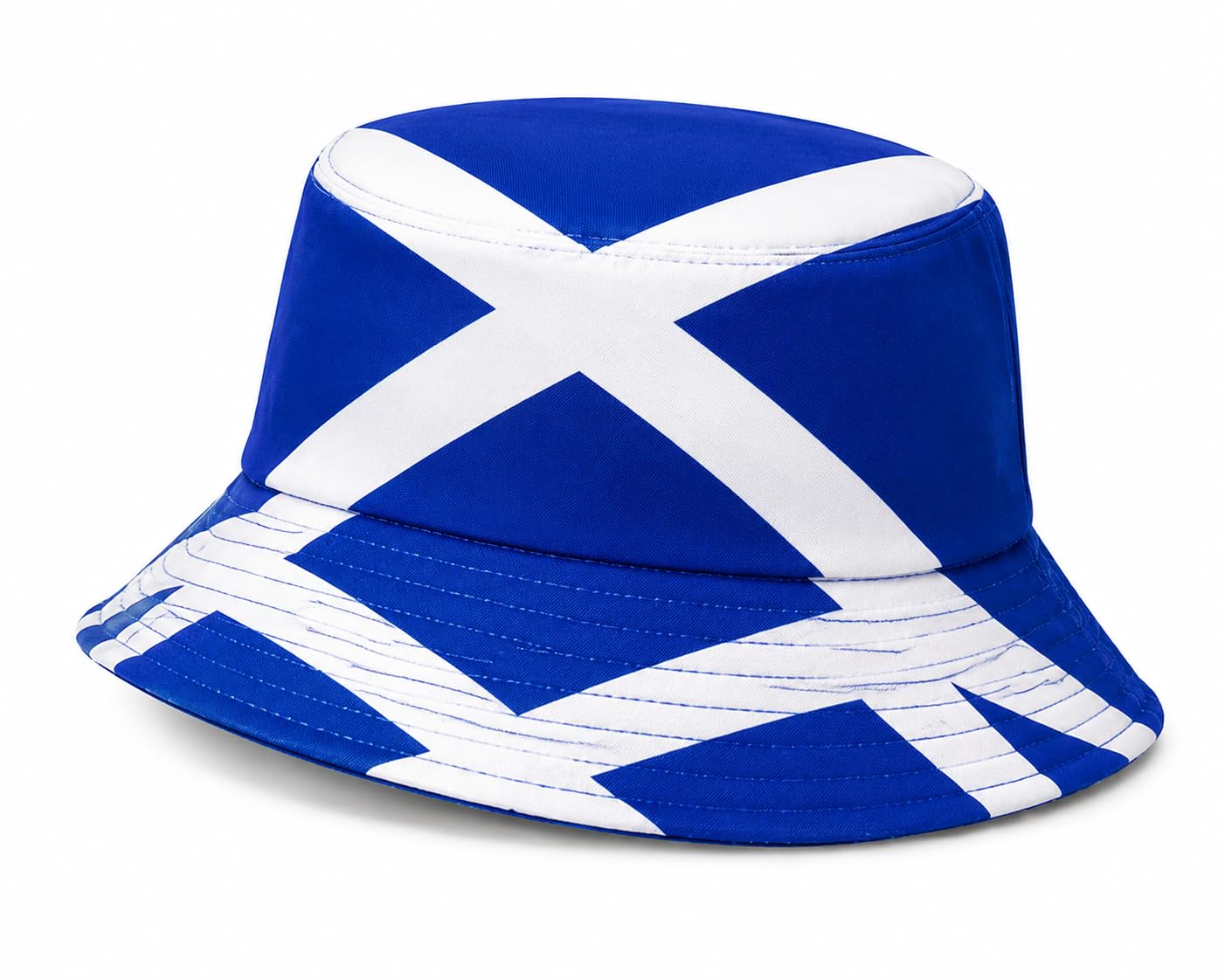 Truebuy Scotland Bucket Hat Reversible Saltire Scottish Flag Hat | Sun Hat for Men & Women | Lightweight, Breathable Outdoor Festival & Football Fan Headwear (Saltire Pride Bucket Hat)