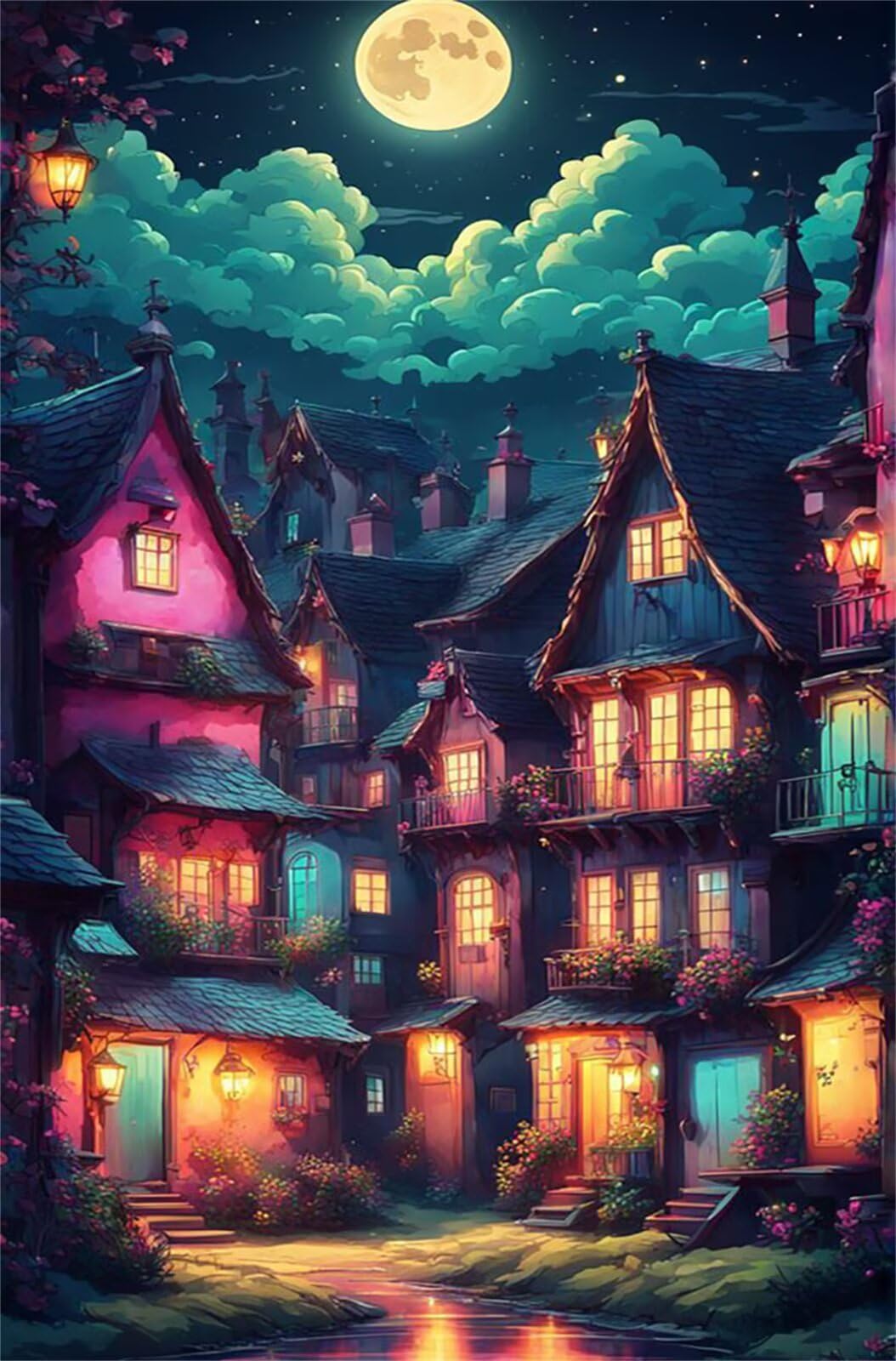 Puzzle 2000 Pezzi Città Luna Puzzle Classici, Giochi Rilassamento e Intelligence, Puzzles Impossible, Idea Regalo Uomo e Donna