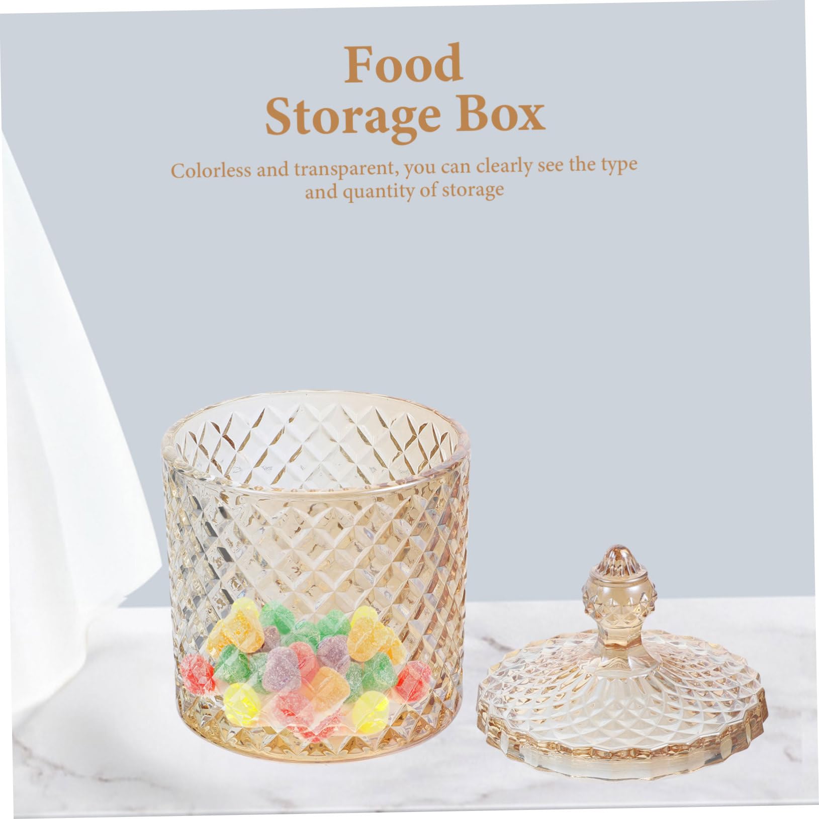 Alipis Boîte de Rangement en Verre à Double Couche avec Couvercle 1pc | Rangement Ménager, pour Noix et Fruits Secs, Design Délicat, Bocal Cuisine Couleur Aléatoire