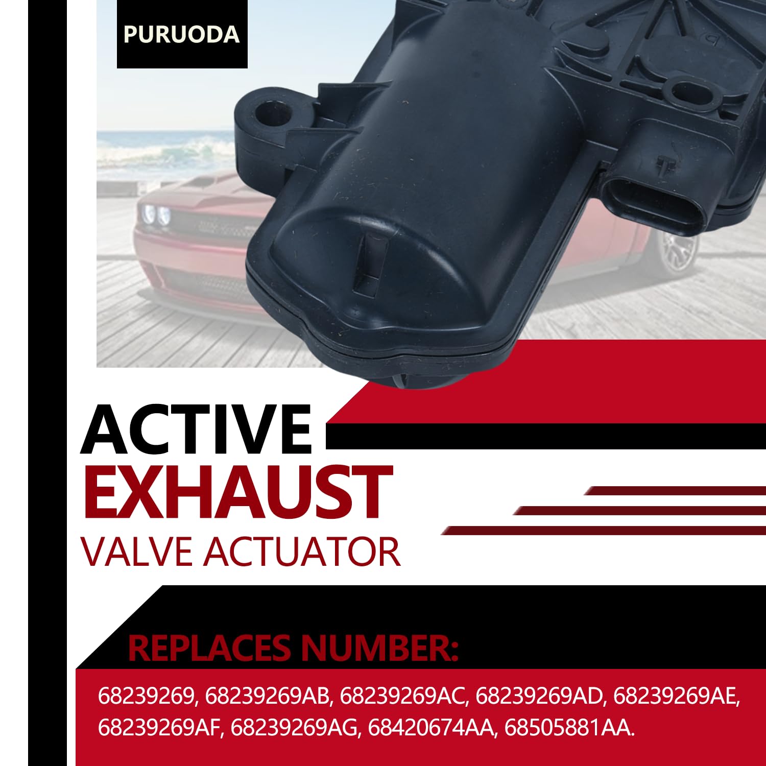 68505881AA 68239269 Aktiver Auspuffventilantrieb, kompatibel mit Dodge Charger 2015–2023 und kompatibel mit Challenger 5,7 l, 6,2 l, 6,4 l