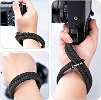 Vista 6 de Camera Wrist Strap for DSLR Mirrorless Camera, Quick Release Camera Hand Strap with Safer Connector（Black）