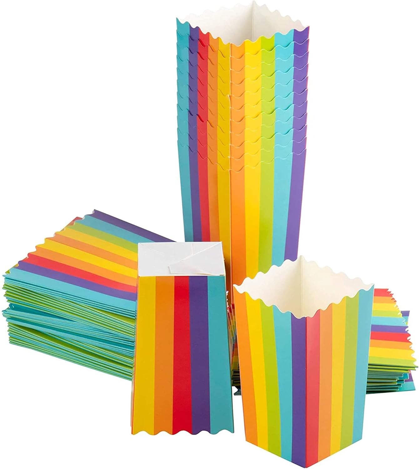 Suреr Brаndѕ Mini Rainbow Popcorn Party Favor Boxes (100 Pack)