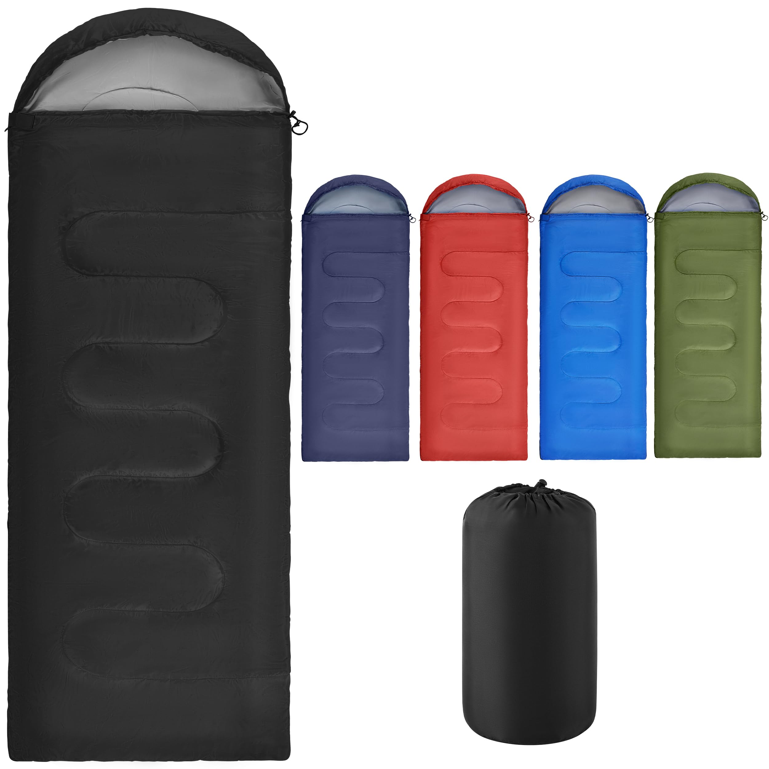 Yaheetech Sleeping Bags for Adults, 3 Season Lightweight Envelope Compact Ultralight Backpacking with Portable Carry Bag for Summer, Camping, Hiking & Travel, Indoor & Outdoor Use