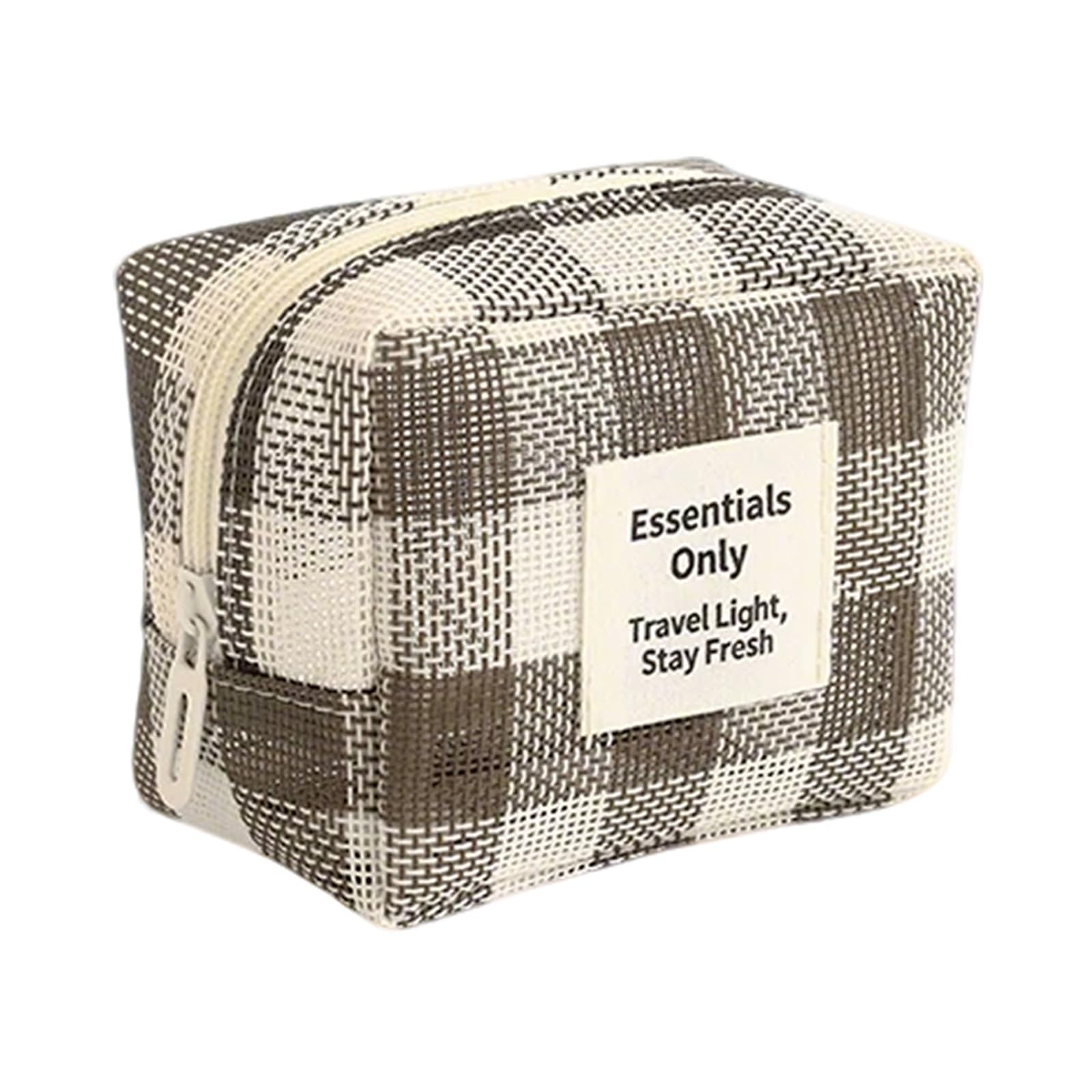 Beauty Case da Viaggio, Borsa da Toilette Viaggio per Donna con Cerniera, Astuccio Impermeabile per Riporre I Prodotti di Bellezza, Altamente Traspirante, Prendere Gli Oggetti(Brown)