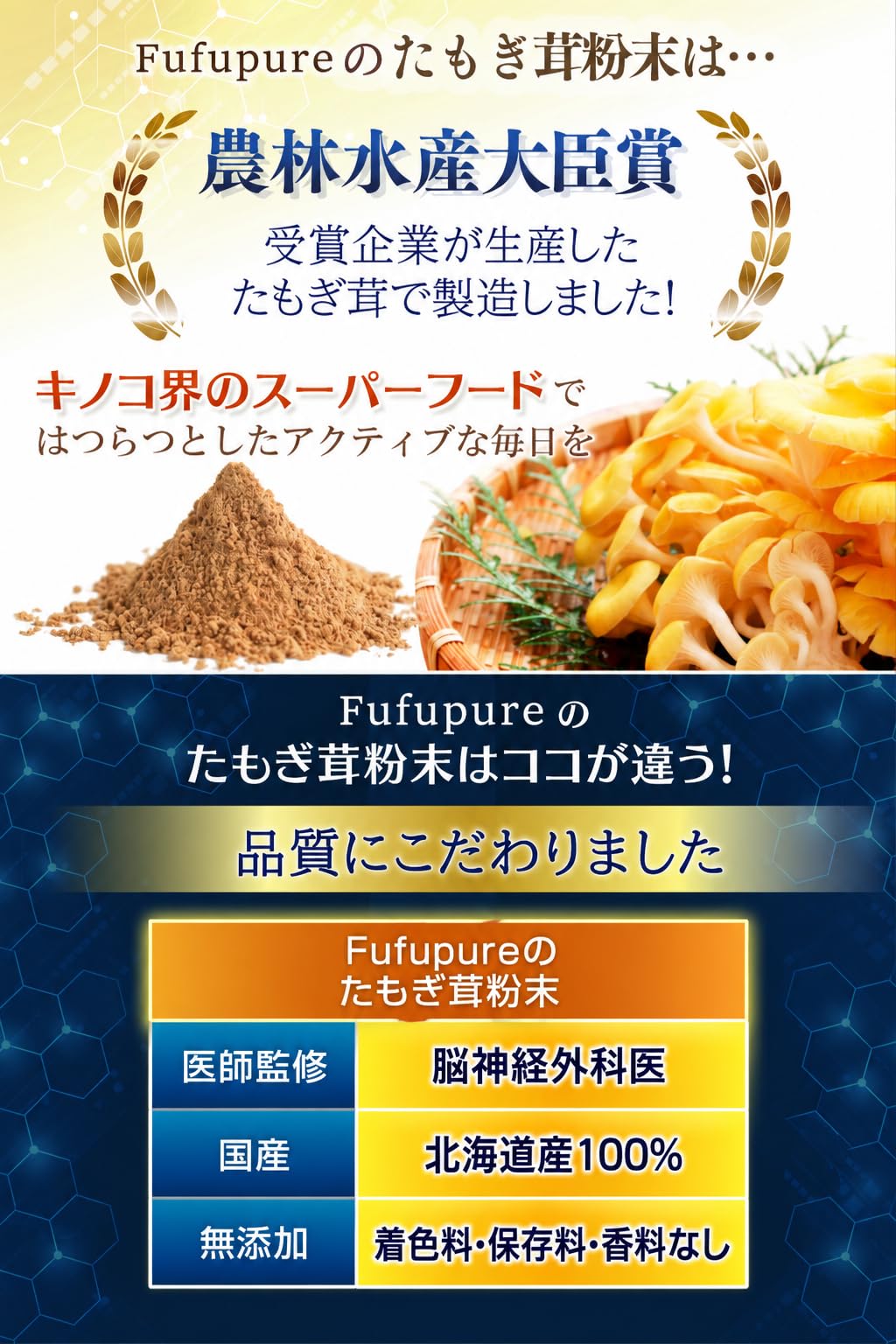 Amazon.co.jp: 【北海道産100％】 たもぎ茸 タモギタケ 粉末