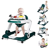 Vista 1 de Kinder King Andador de Bebé con Música y Luces, Andador de Actividad de 5 en 1, Altura y Asiento Ajustables, Aprendizaje Sentado y Paseo Trasero