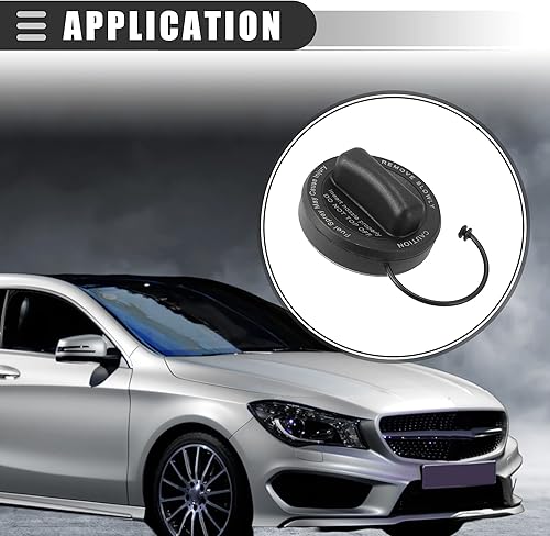 Miniatura 2 de Motoforti Tapa de depósito de combustible, tapa de gasolina, para Mercedes-Benz 2019-2021, plástico, 2224700205, color negro