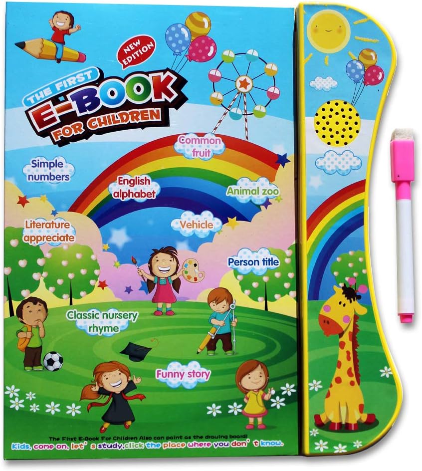 UKR English interactive educational book learning letters numbers colors shapes