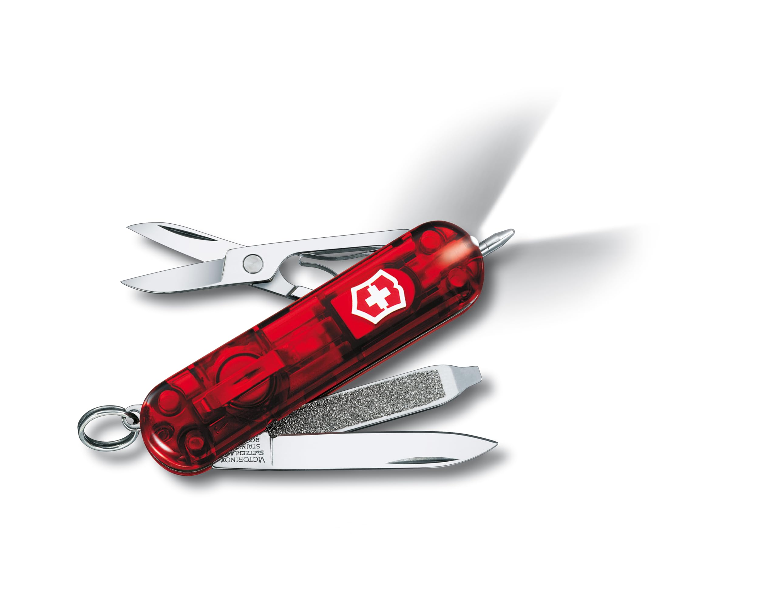 Victorinox Signature Lite Translucent Red 7 Function Swiss Multi-Tool LED Pen