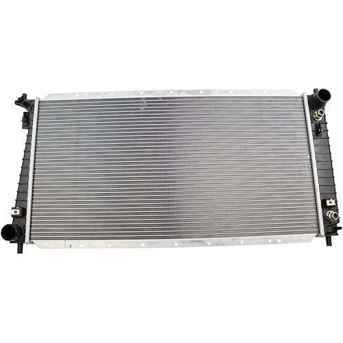 TRQ Radiator Assembly Aluminum Core Compatible with 97-02 Ford Expedition 97-04 F-150 97-99 F-250 99-03 F-250 Super Duty F-350 Super Duty 98-02 Lincoln Navigator CU2136 FO3010144
