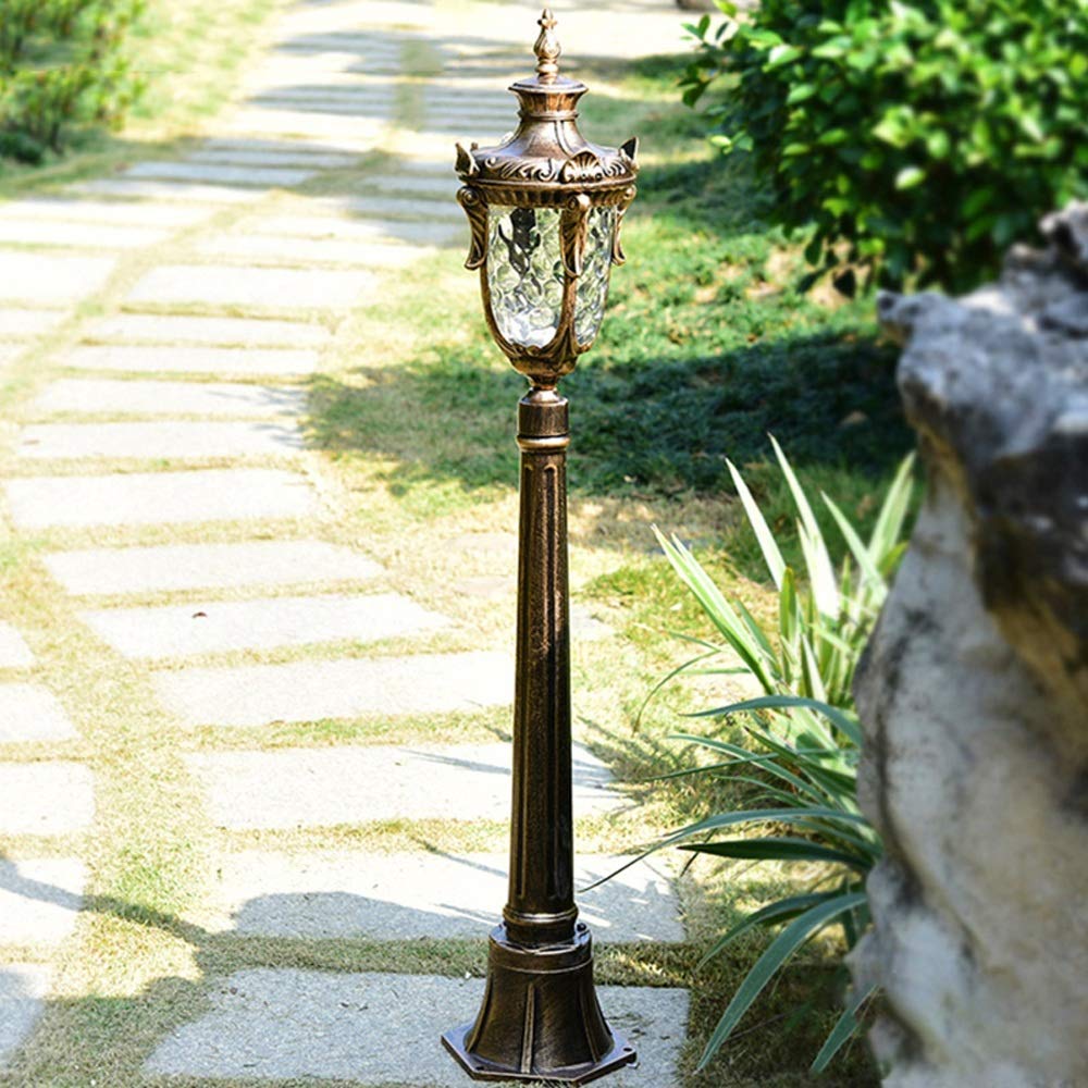 Street Lights Fashion Outdoor Lawn Glass Lantern Table Lamp European Garden Landscape Wall Pillar Post Light Aisle Balcony Watertight Sconce (Lawn Lamp)