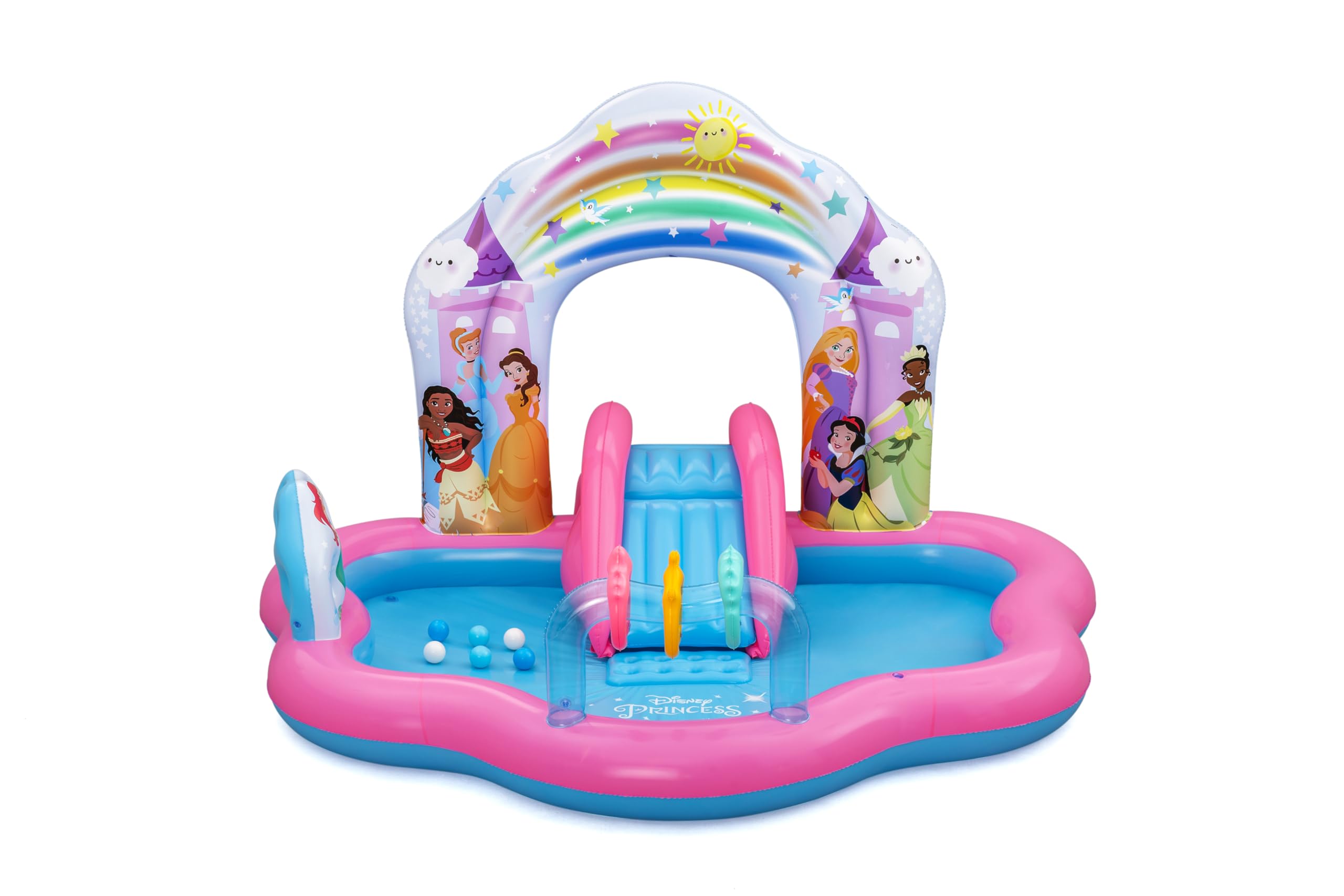 Bestway - Disney Princess Wasserspielcenter Zauberhafte Welt 221 x 193 x 140 cm