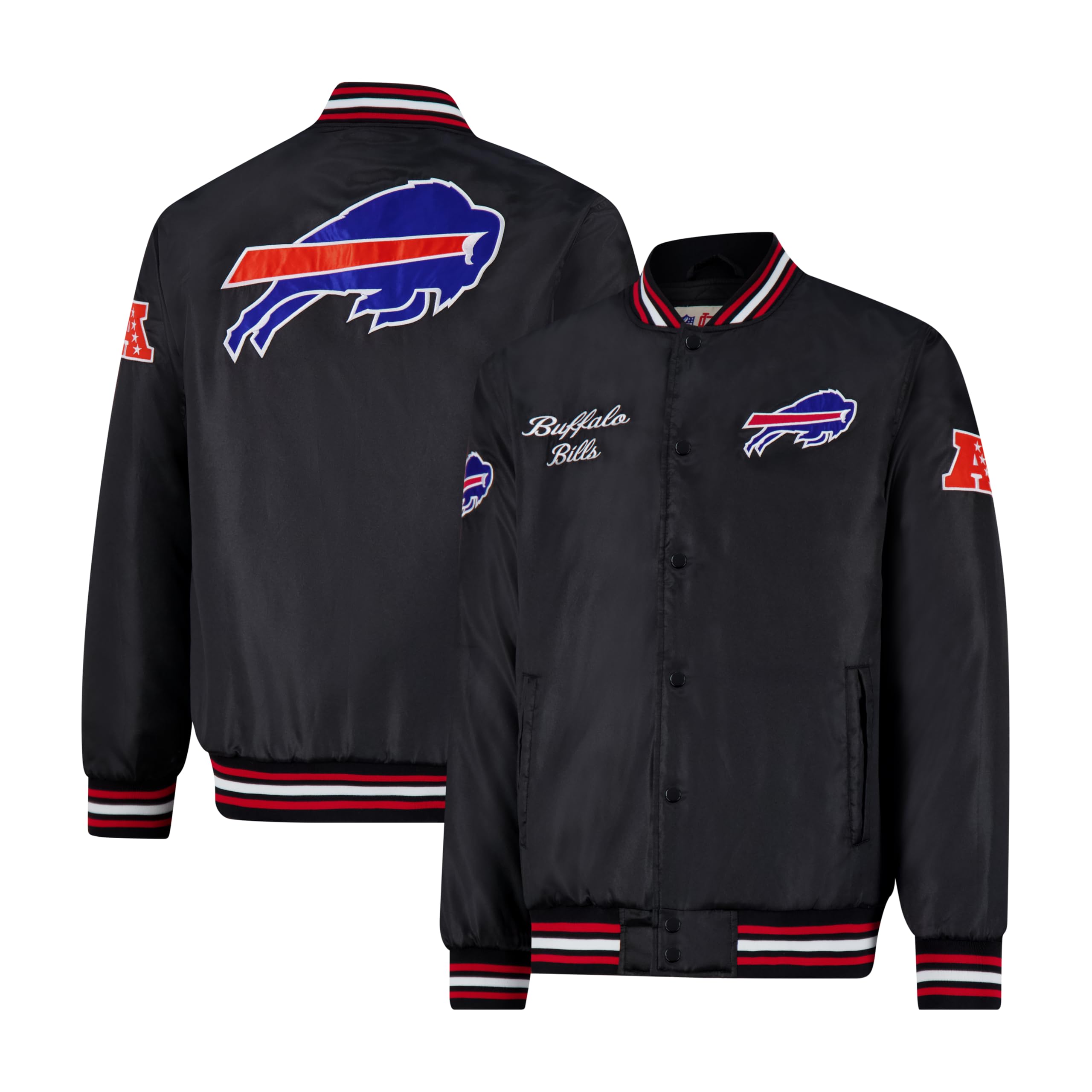 Ultra Game Mens NFL Official Supreme Satin Jacket
