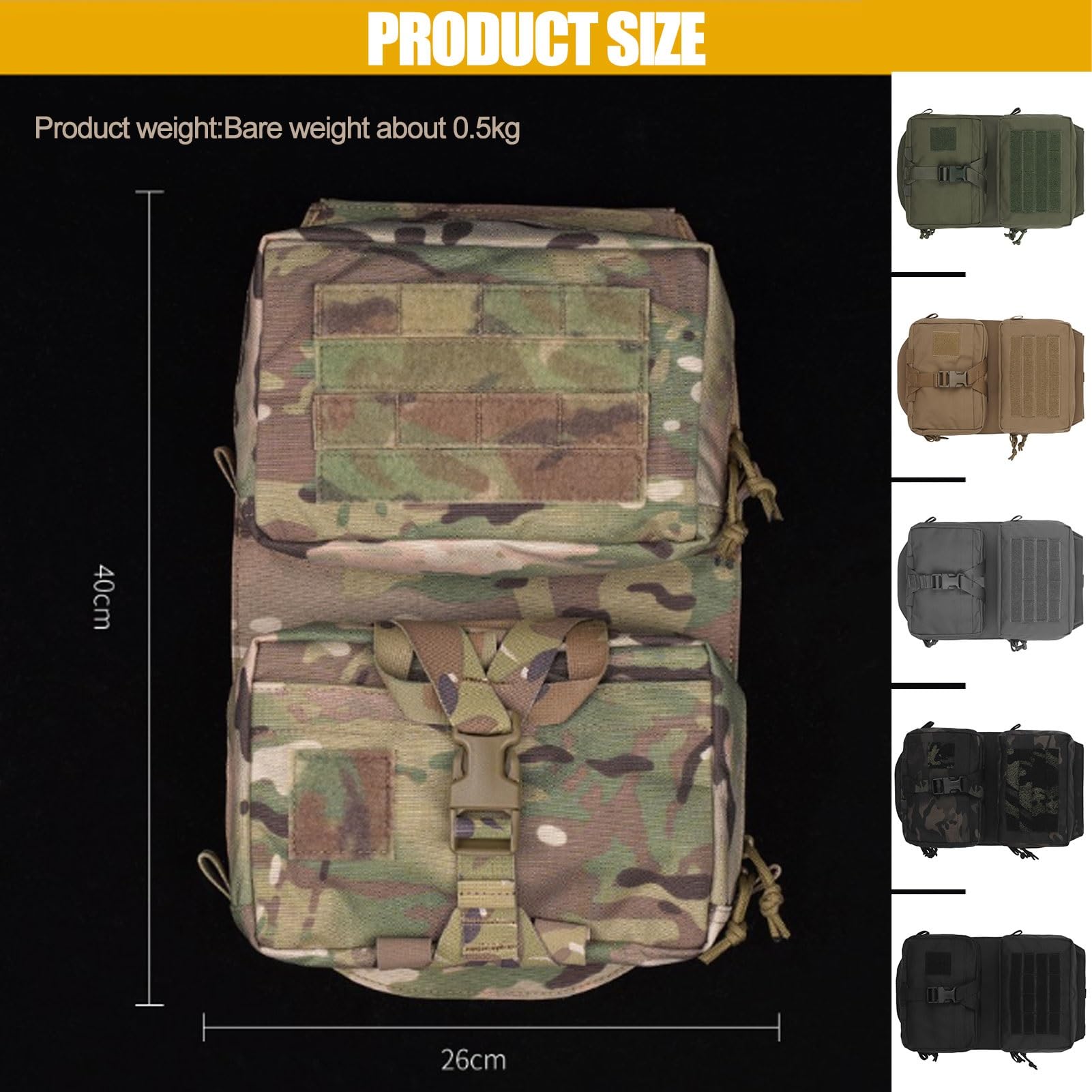 Tactical Bag Rucksack im Freien, Tactical Rucksäcke Molle Pack Männer Molle Rucksäcke für Wandern Camping Reise Rucksack Trekking