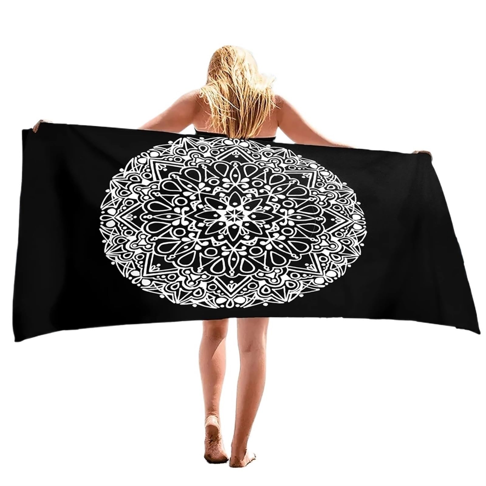 Telo Mare Asciugamano da spiaggia con motivi geometrici Asciugamani da bagno Bagno Sport Bar Asciugamano in microfibra Doccia Asciugatura rapida Nuoto per Spiaggia, Sport e Viaggi(Color10,H150xW260cm)